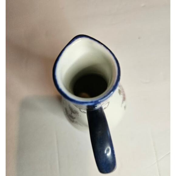 Polychrome Delft Netherlands 5" pitcher Holland Zenith 1749 tag Floral mortif - Picture 6 of 9